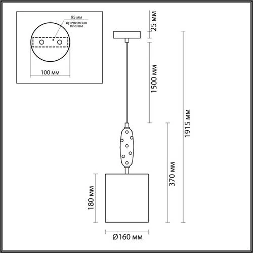 Подвес Pollen, 1xE14, Золотой (Odeon Light, 5423/1) - Amppa.ru