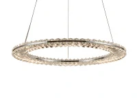 NEWPORT 8240 8241/600 chrome , Подвесной светильник, Chrome Сlear crystal D60*H3,3/250 см LED strip 45W 3100K 4950Lm