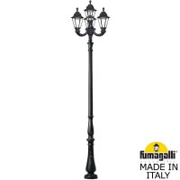 Парковый фонарь Fumagalli Tabor Ofir/Rut 3L+1 E26.205.R31.AXE27, Черный и Прозрачный, без ламп