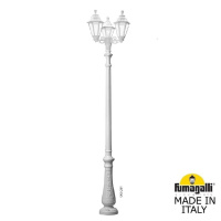 Парковый фонарь Fumagalli Nebo Bisso/Rut 3L E26.202.S30.WXE27, Белый и Прозрачный, без ламп