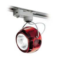 Спот Beluga, Красный/Хром (Fabbian, D57J0703)