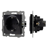 Механизм электрической розетки SCT-MEU1-PL-BK-V (250V, 16A) (Arlight, -)