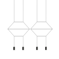 Подвесной светильник Via Wireflow polyhedral 4 Lineal Pendant Light (ImperiumLoft, 144326-22)