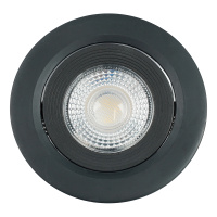 Светодиодный светильник Feron.ONE AL540 встраиваемый 5W 4000K черный "круг", 52049