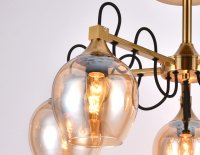 Подвесная люстра со сменными лампами TR9061/5 SB/TI бронза/янтарь E27 max 40W D620*380 (Ambrella Light, TR9061)