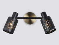 Настенно-потолочный спот в стиле лофт TR8668/2 BK/SB чёрный/бронза E14/2 max 60W 360*100*190 (Ambrella Light, TR8668)