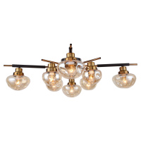 Потолочная люстра Lgo LSP-8142, 8xE27, Бронза и Янтарный (Lussole, LSP-8142)