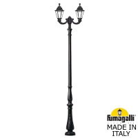 Парковый фонарь Fumagalli Tabor Ofir/Rut 2L E26.205.R20.AXE27, Черный и Прозрачный, без ламп