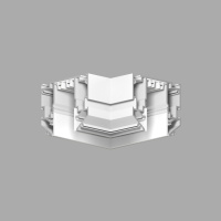 TR2026-WH Угловой элемент 90° трека SMART ONE, алюминий, белый