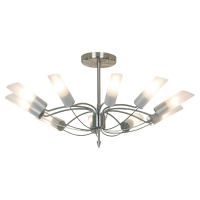 Потолочная люстра Lano, 10xE14, Матовый никель и Белый (Lussole, LSA-2813-10)